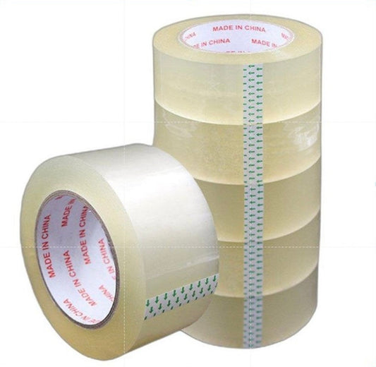 6 Rolls Strapping Tape Transparent Reinforced Heavy Duty Packing Strips for Shipping Sealing Binding Fixing